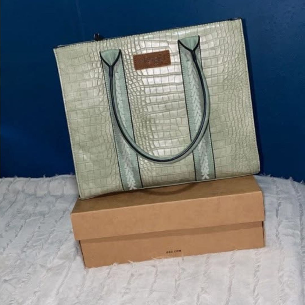 Wrangler Green Wallet with Crocodile Texture